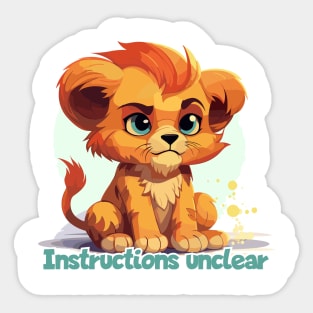 Instructions unclear Sticker